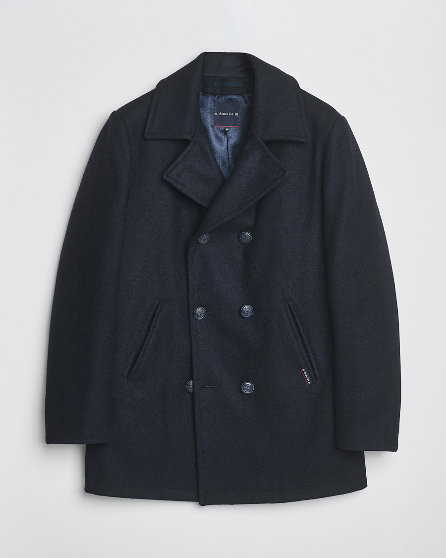 Herr | Pre-owned Jackor | Pre-owned | Armor-lux Kermor Wool Peacoat Navy