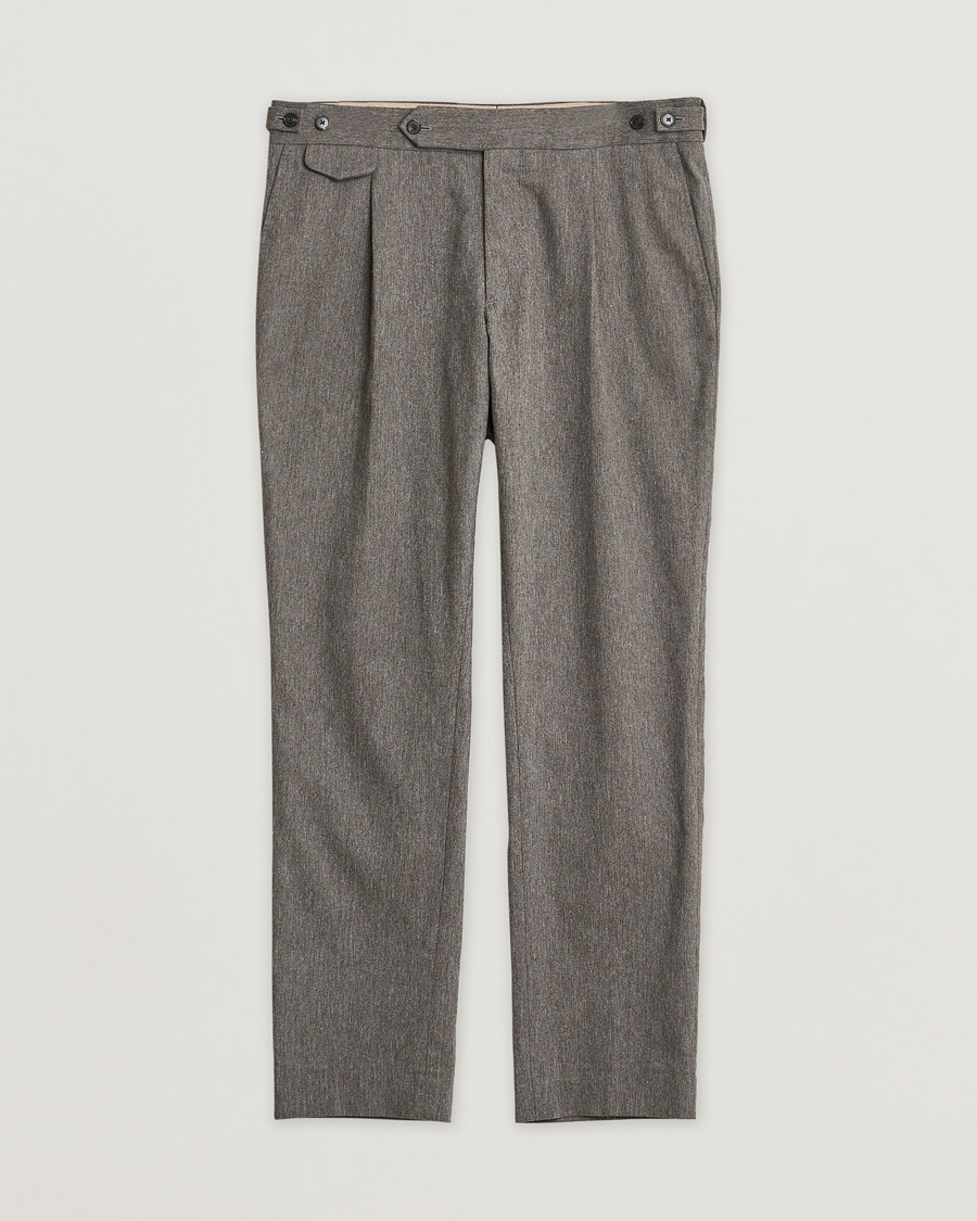 Herr | Pre-owned Byxor | Pre-owned | Lardini Wool Pleated Trousers Taupe 52