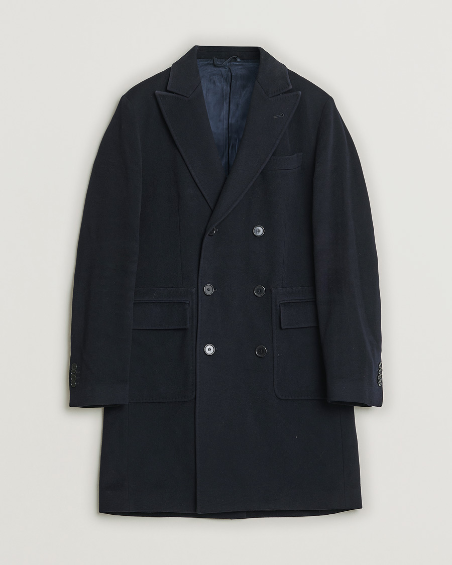Herr | Pre-owned Jackor | Pre-owned | Aspesi Double Breasted Wool Coat Navy M
