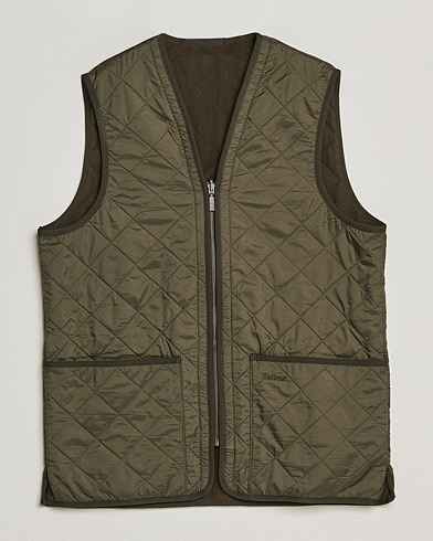  Quilt Waistcoat/Zip-In Liner Olive