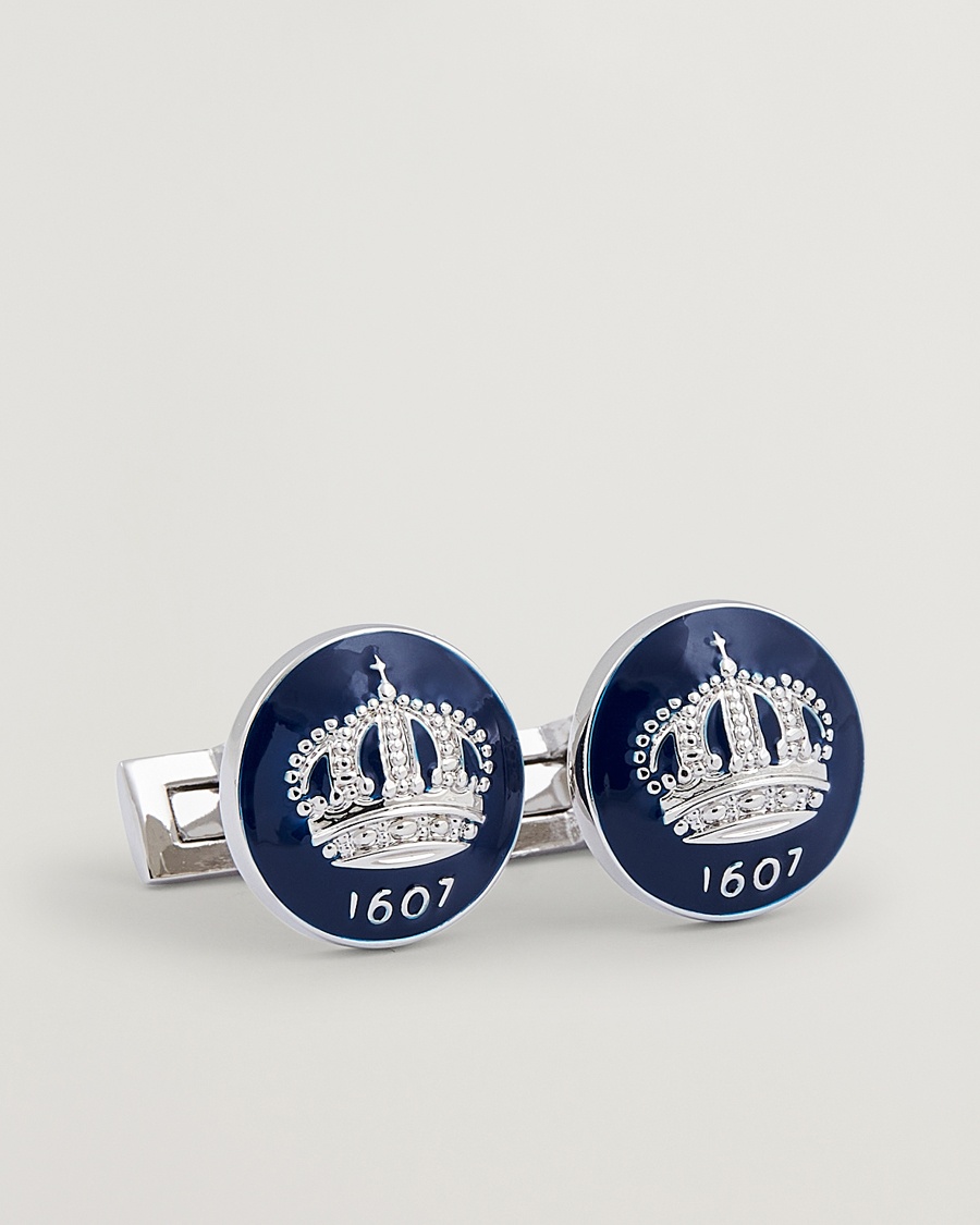  Cuff Links The Crown Silver/Royal Blue