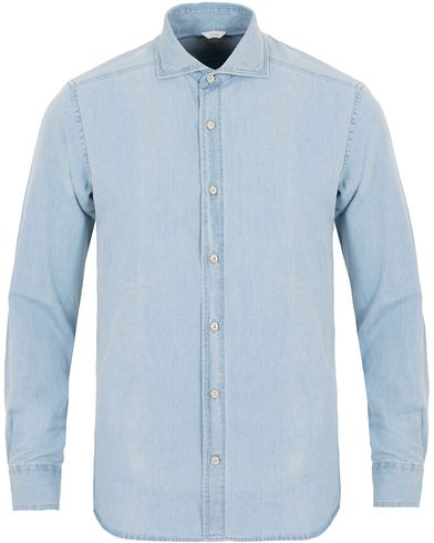  Slimline Light Denim Shirt Garment Wash