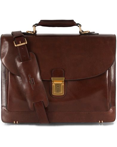  Classic Briefcase Brown Leather