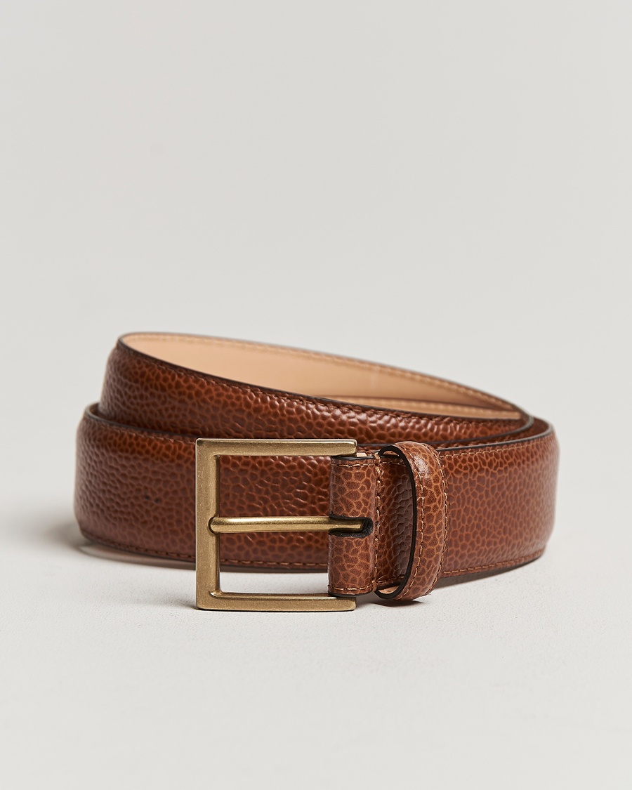 Herr | Crockett & Jones | Crockett & Jones | Belt 3,5 cm Tan Grained Calf