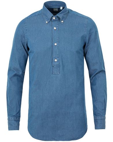  Miami Popover Chambray Shirt Light Blue