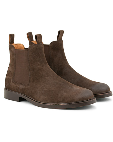  Normanton Suede Chelsea Boot Dark Brown