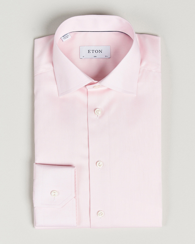 Eton Slim Fit Signature Twill Shirt Pink