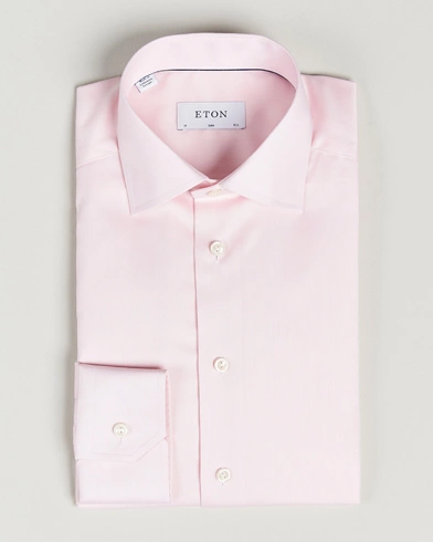 Eton Slim Fit Signature Twill Shirt Pink