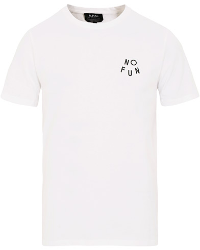 A.P.C. No Fun T shirt White Herr Care of Carl