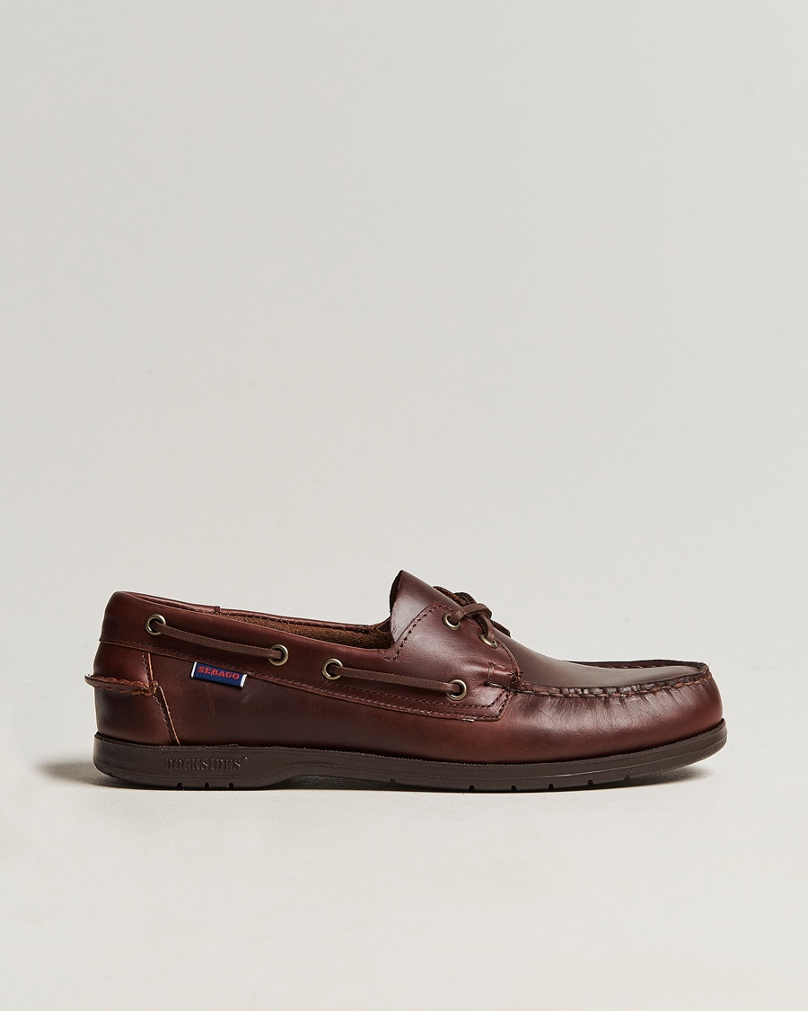 Herr | Skor | Sebago | Endeavor Oiled Leather Boat Shoe Brown