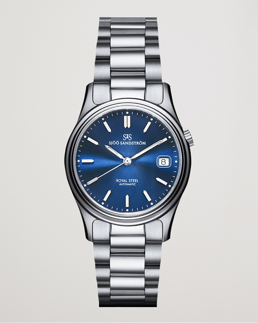 Herr | Klockor | Sjöö Sandström | Royal Steel Classic 36mm Blue and Steel