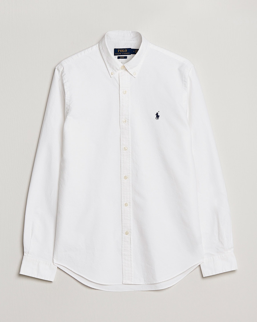 Herr | World of Ralph Lauren | Polo Ralph Lauren | Slim Fit Garment Dyed Oxford Shirt White