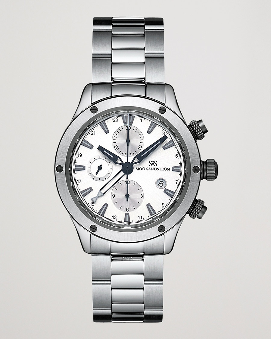 Herr | Klockor | Sjöö Sandström | UTC Extreme 44,2mm White and Stainless Steel