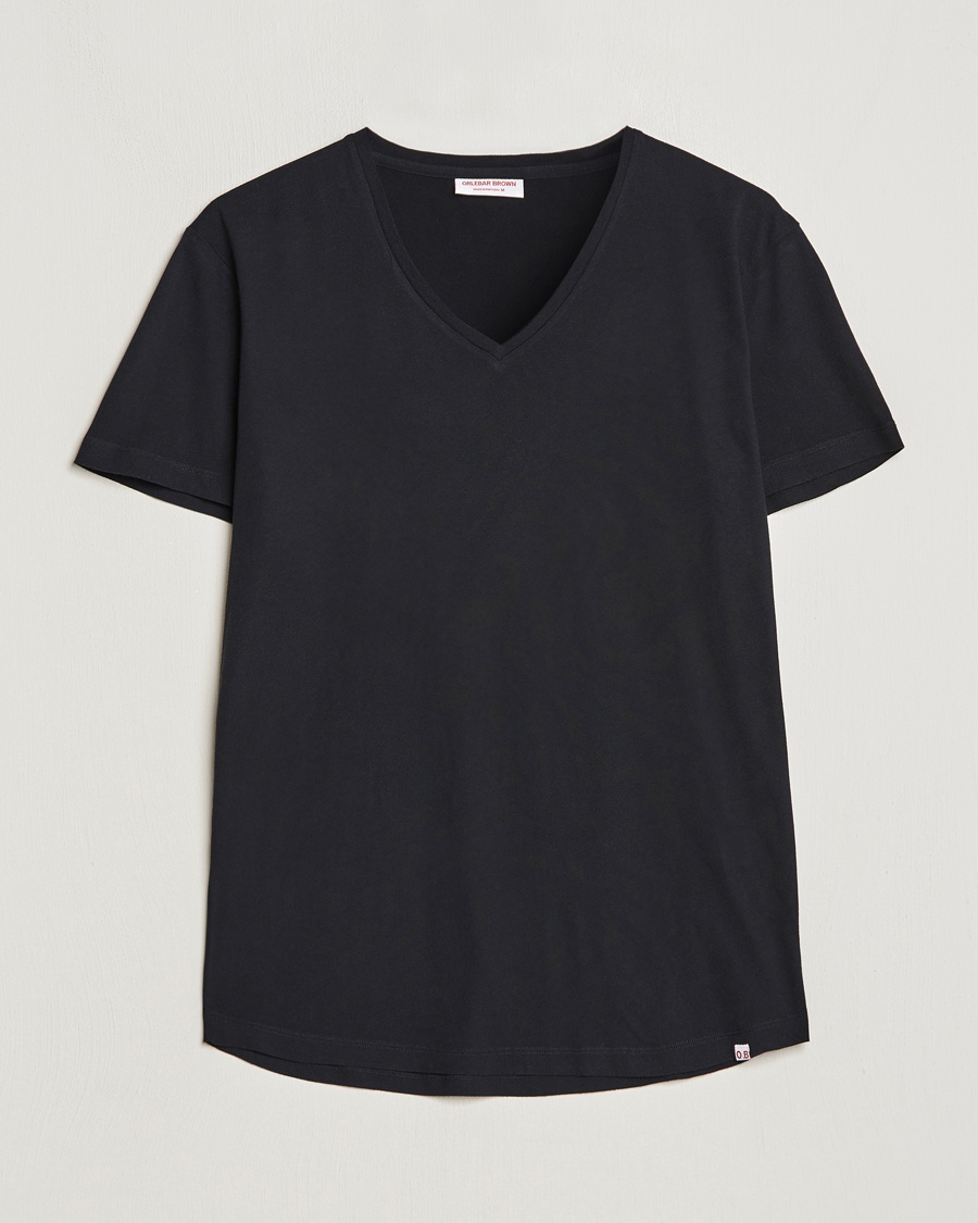 Herr | Best of British | Orlebar Brown | OB V-Neck Tee Black