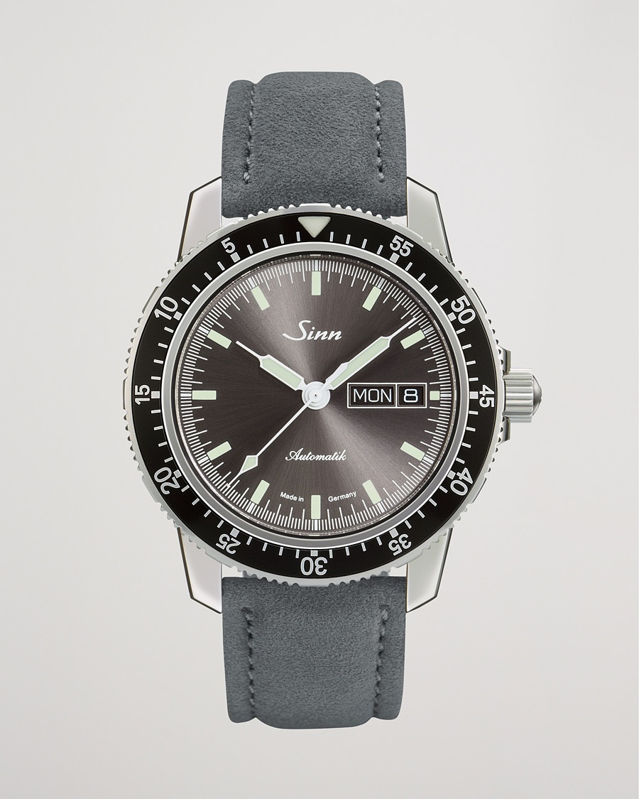 Herr | Läderarmband | Sinn | 104 I A Pilot Watch 41mm Alcantara Strap Grey