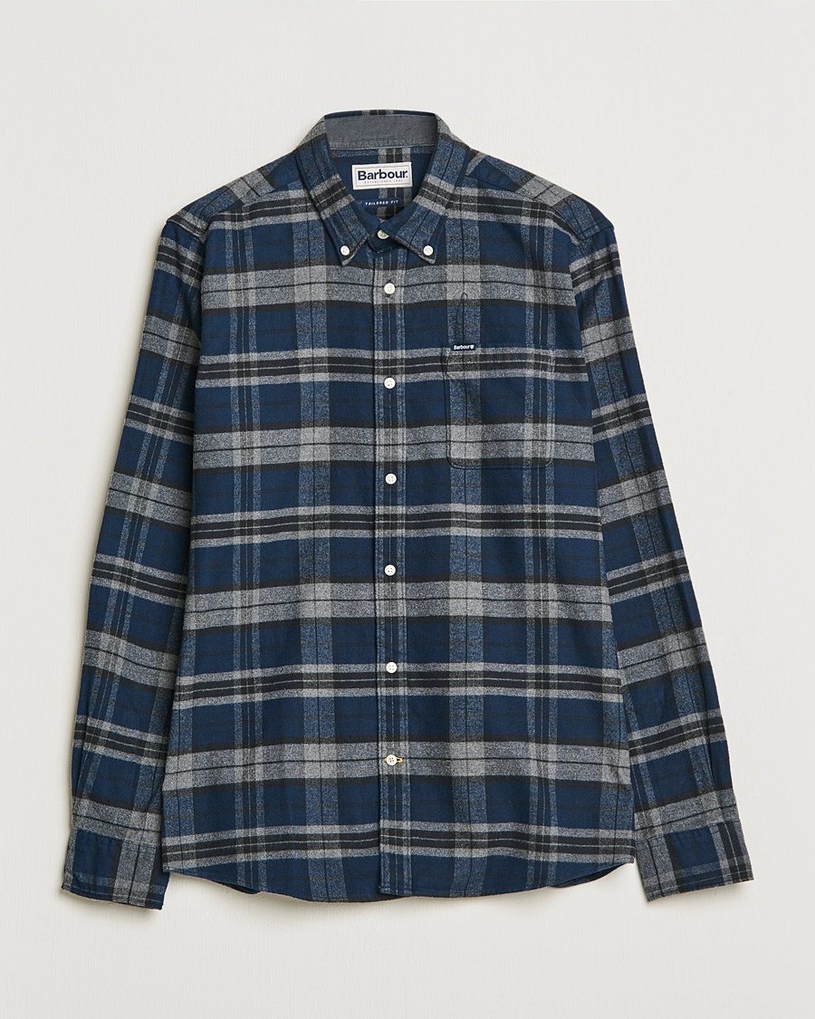 Barbour Lifestyle Betsom Flannel Check Shirt Grey Marl – Blå