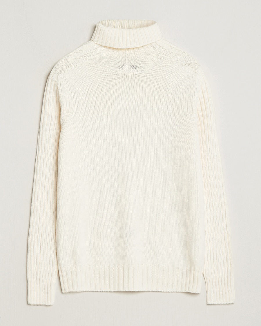 Gran Sasso Rainwool Rollneck White – Vit