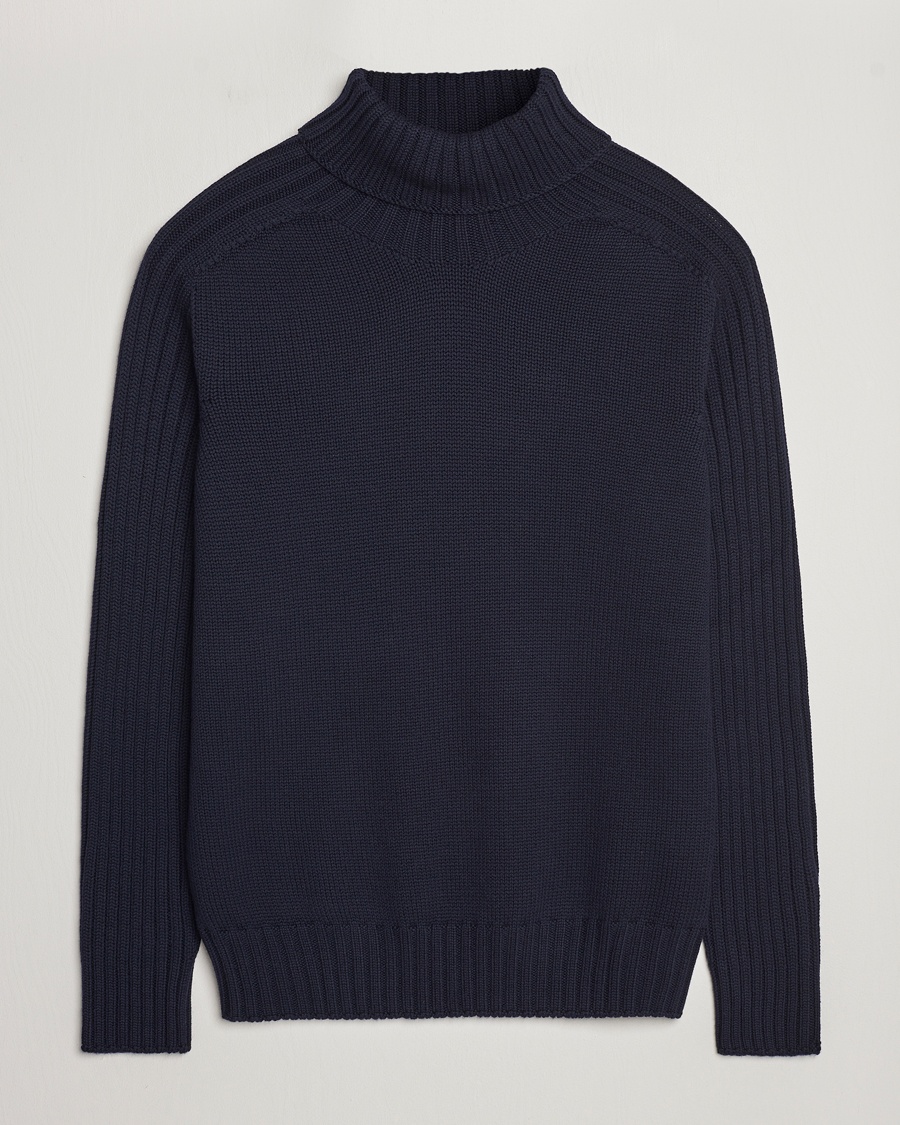 Gran Sasso Rainwool Rollneck Navy – Blå