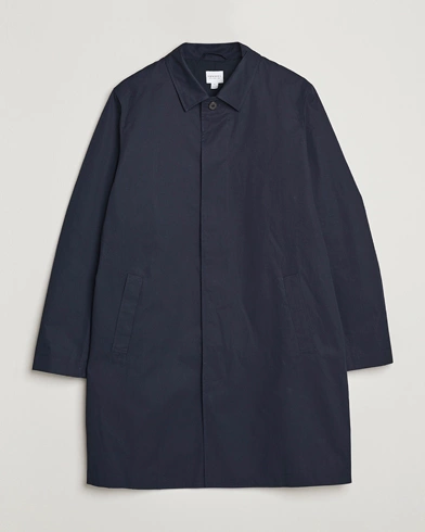  Technical Cotton Mac Coat Navy