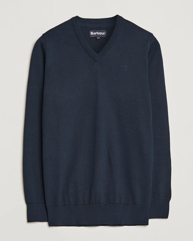  Pima Cotton V-Neck Navy