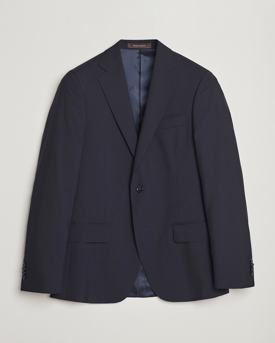 Herr | Kavajer | Oscar Jacobson | Edmund Wool Blazer Navy