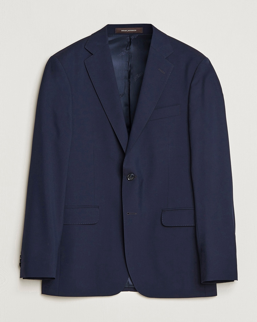 Herr | Kavajer | Oscar Jacobson | Falk Wool Blazer Blue
