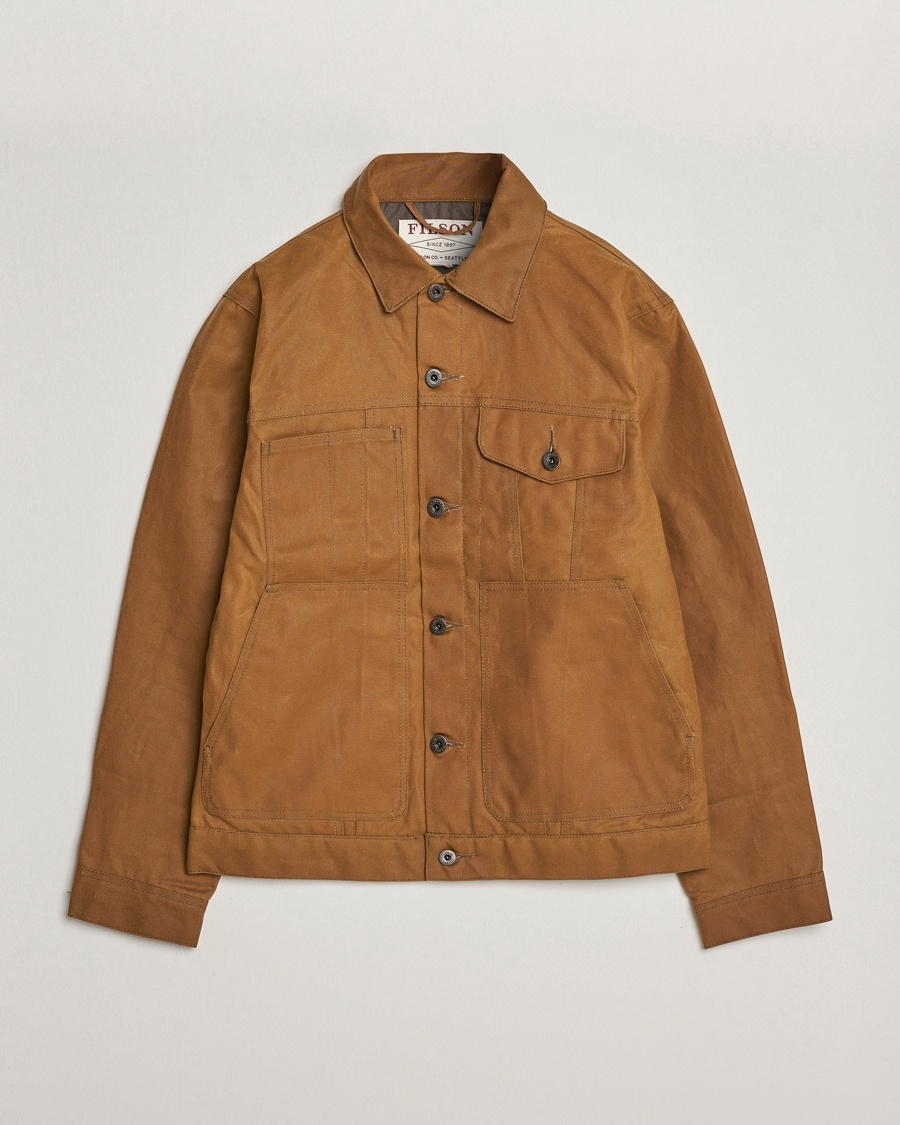 Herr | Outdoorjackor | Filson | Tin Cloth Short Lined Cruiser Dark Tan