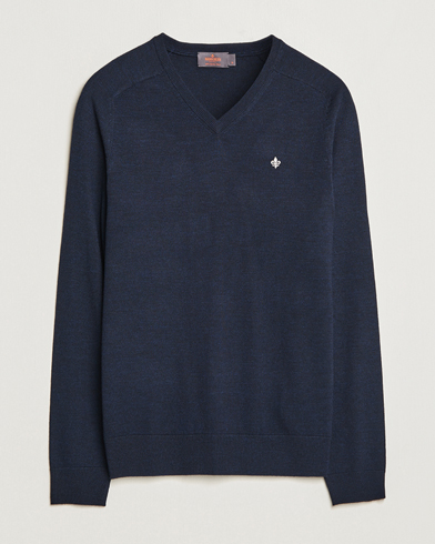  Merino V-neck Navy