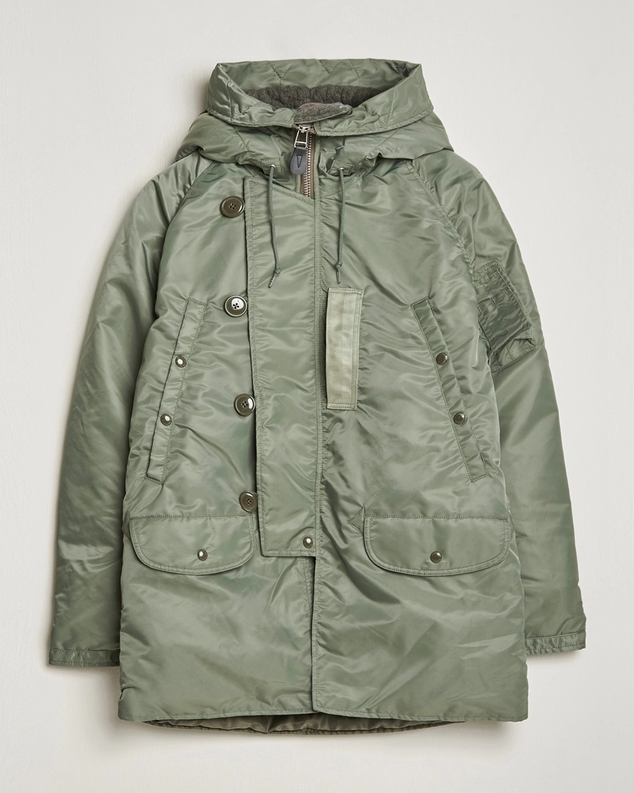 BEAMS PLUS MIL Type N-3B Parka Sage – Grön