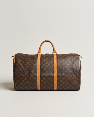 Louis Vuitton Keepall 55 Monogram Canvas Leather Duffel Bag - Boca Pawn