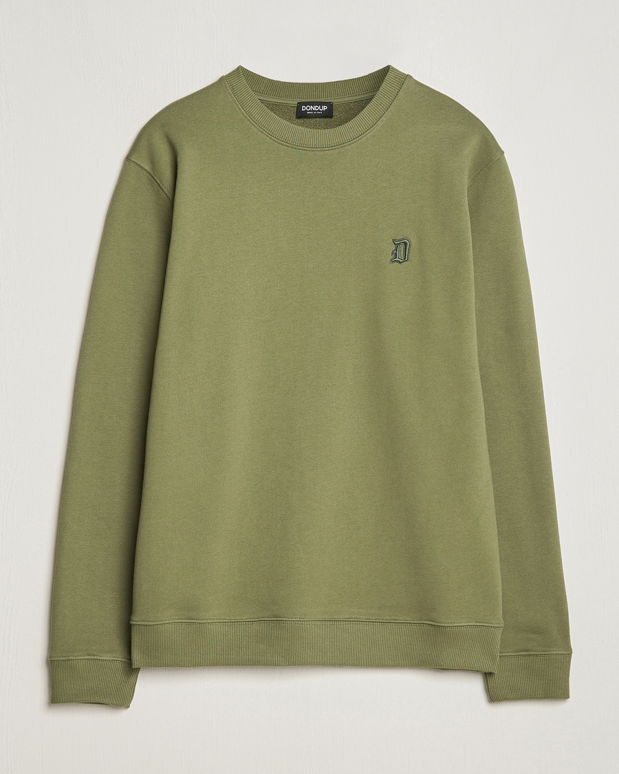Dondup Loco Crew Neck Sweatshirt Olive Green – Grön