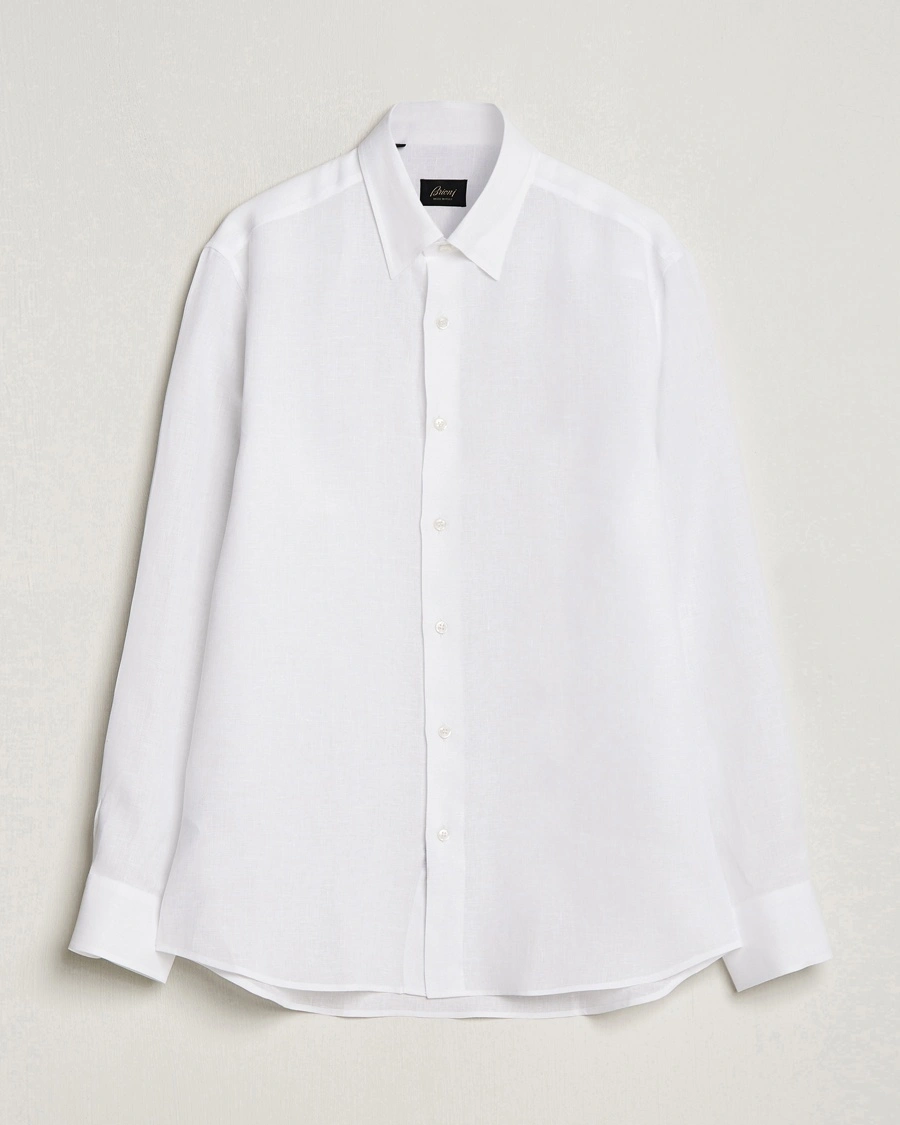 Herr | Skjortor | Brioni | Linen Sport Shirt White
