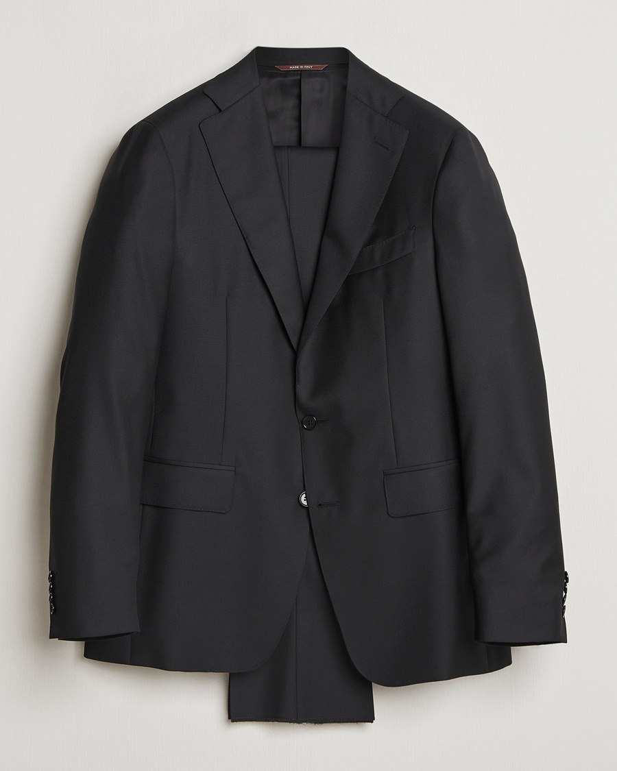 Herr | Kostymer | Canali | Super 130s Wool Capri Suit Black