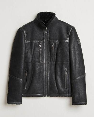  Tundra Sherling Leather Jacket Black