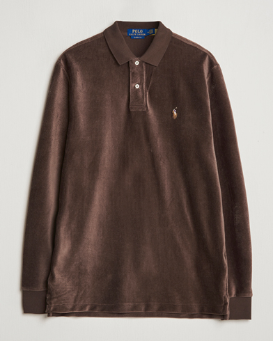  Corduroy Long Sleeve Polo Circuit Brown