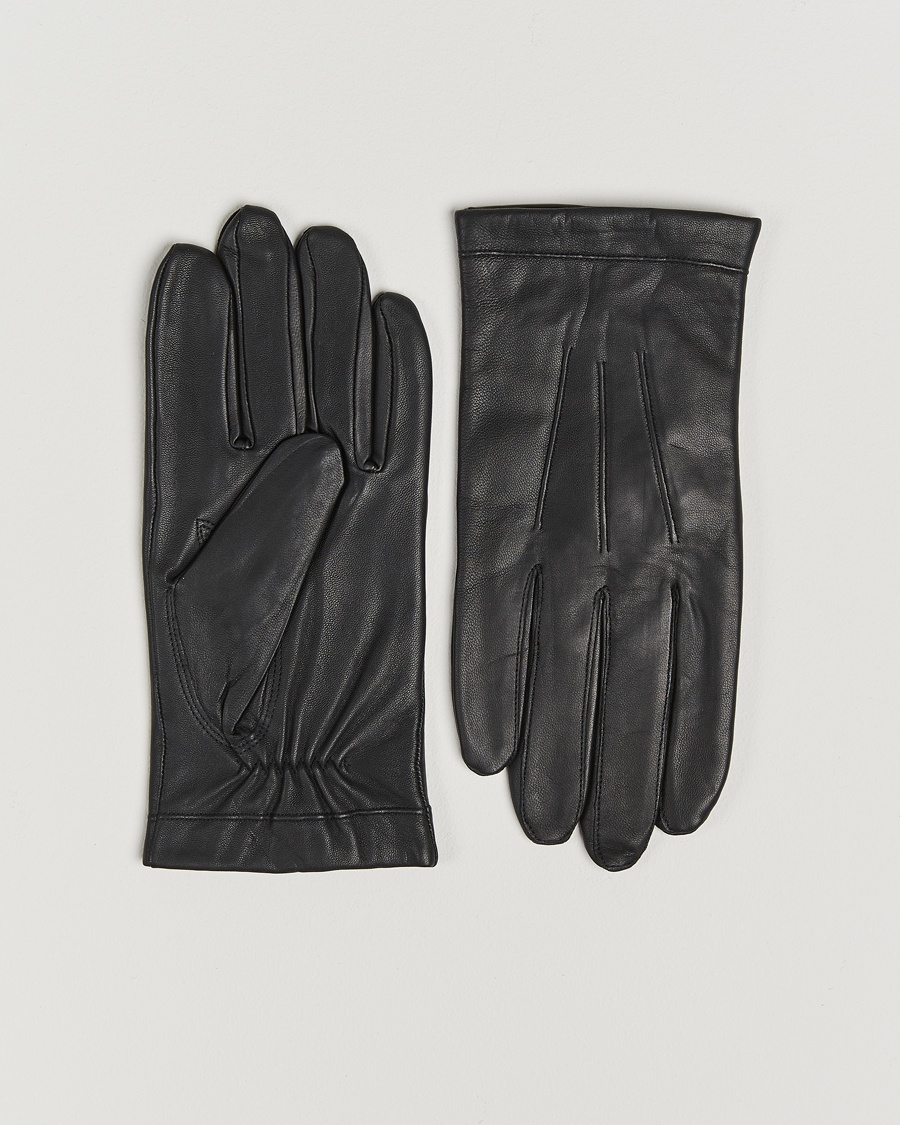 Herr | Handskar | Amanda Christensen | Lined Leather Gloves Black