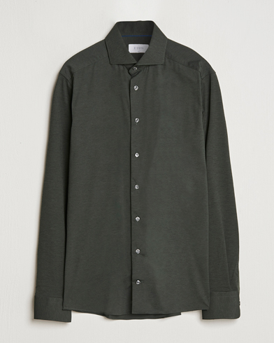  Slim Fit Four Way Stretch Shirt Dark Green