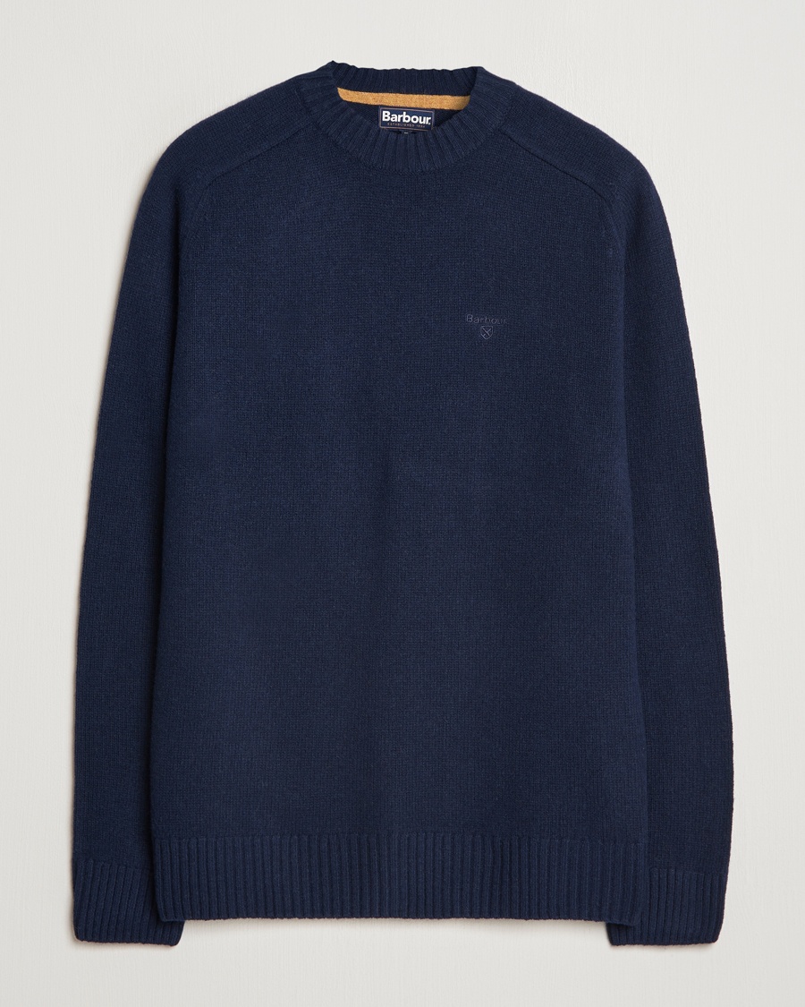 Barbour Lifestyle Grangetown Lambswool Crewneck Navy – Blå