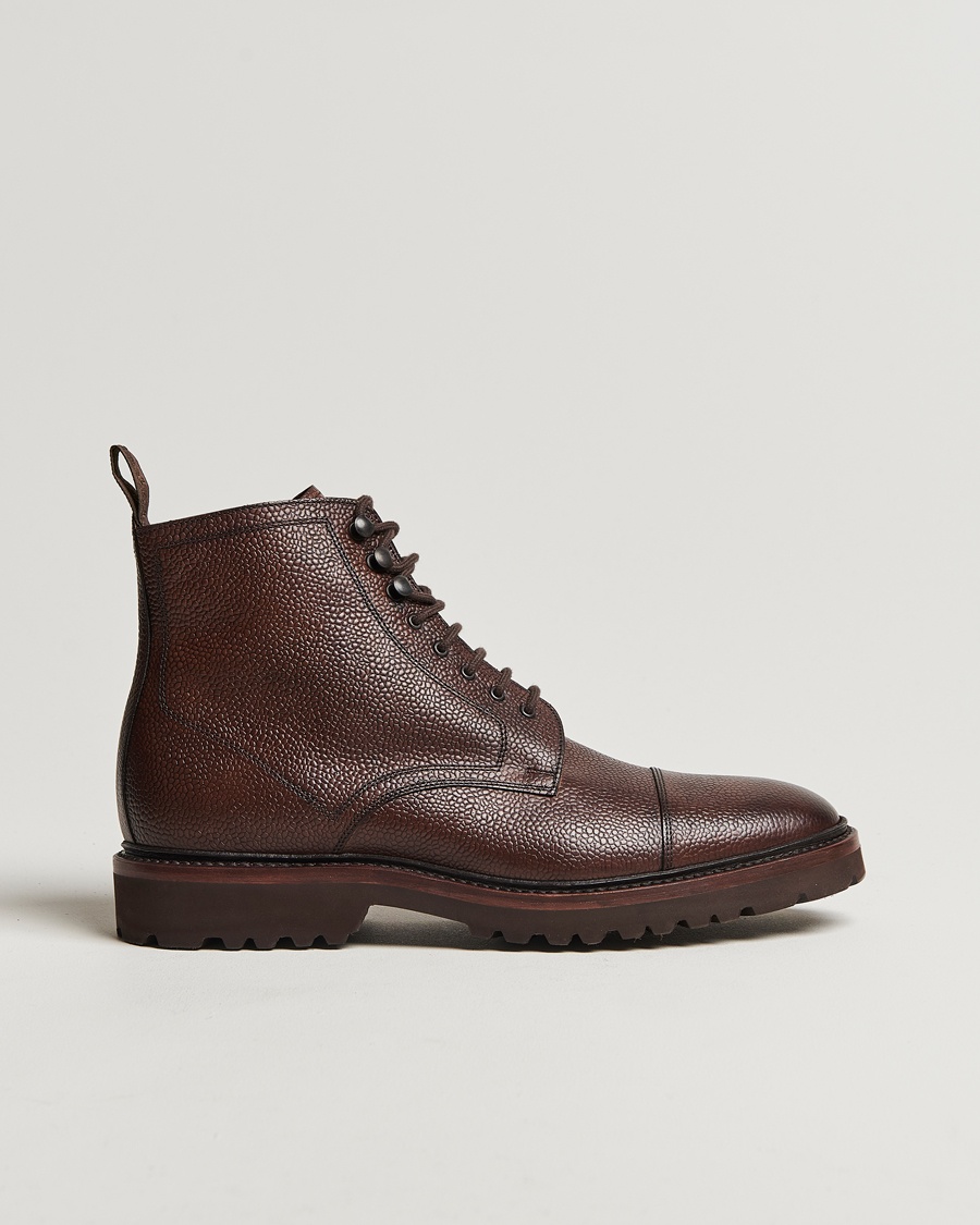 Herr | Kängor | Loake 1880 | Aquarius Grained Lightweight Boot Dark Brown