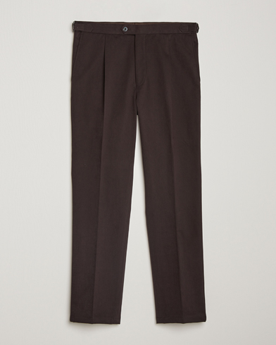  Delon Brushed Cotton Trousers Brown