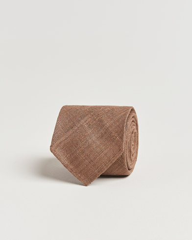  Silk Tussah Handrolled Tie Coffee