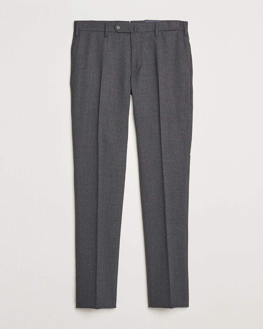  Silm Fit Washable Flannel Trousers Dark Grey