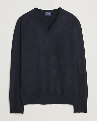  Rob Lambswool V-Neck Navy