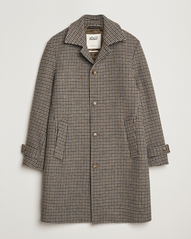  Marcello Wool Overcoat Grey Houndstooth