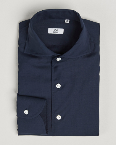  Full Spread Wool Shirt Navy