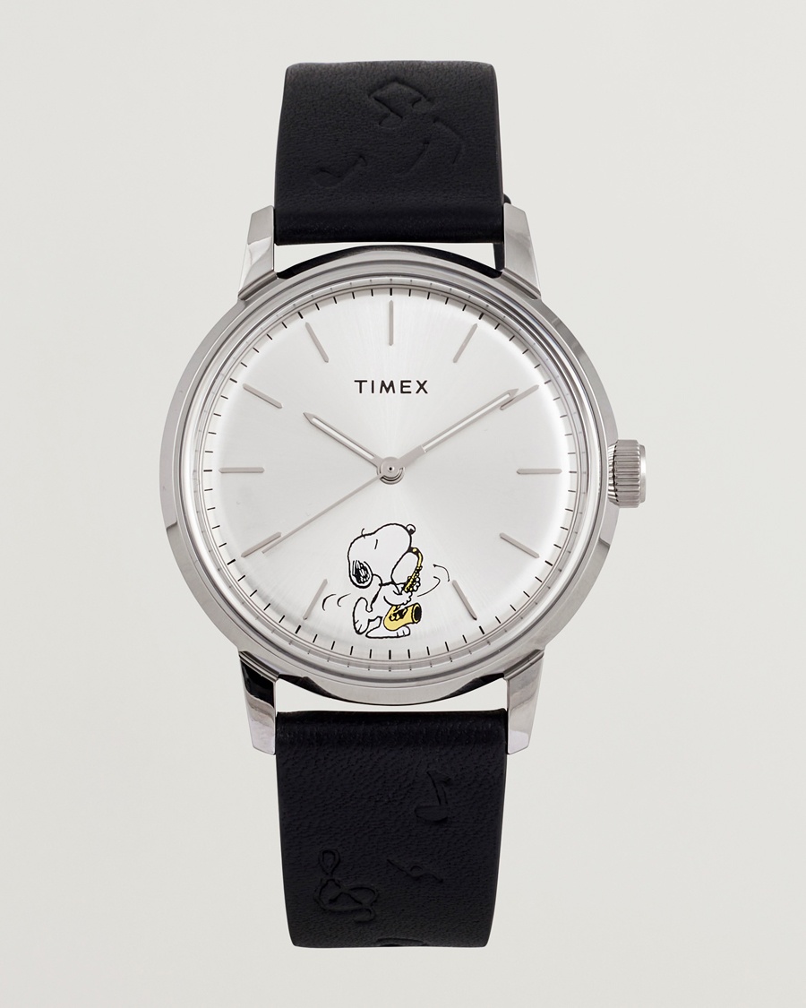 Herr | Läderarmband | Timex | X Peanuts Marlin Snoopy Automatic 40mm White Dial