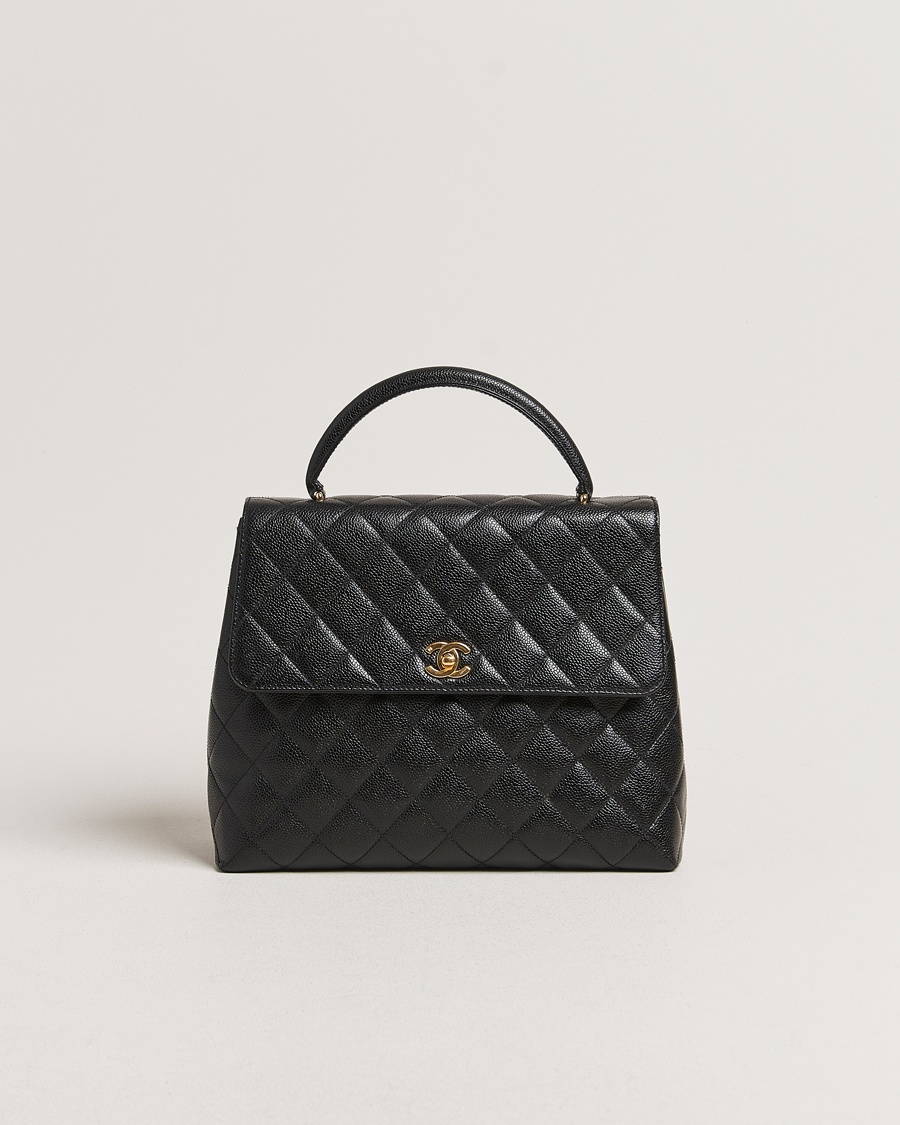 Herr | Pre-owned Accessoarer | Chanel Pre-Owned | Kelly Top Handle Bag Black Caviar