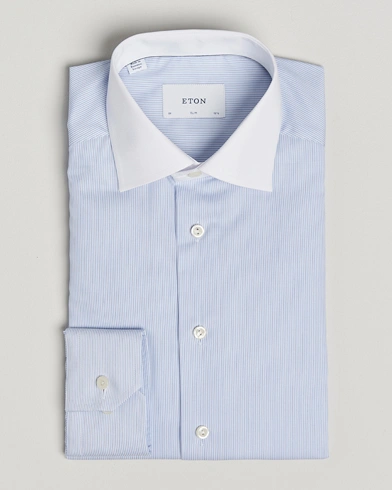  Slim Fit Fine Twill Shirt Light Blue