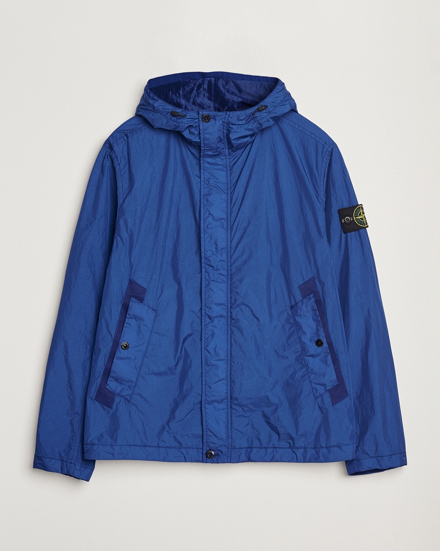 Herr | Stone Island | Stone Island | Crinkle Reps Hooded Jacket Bright Blue