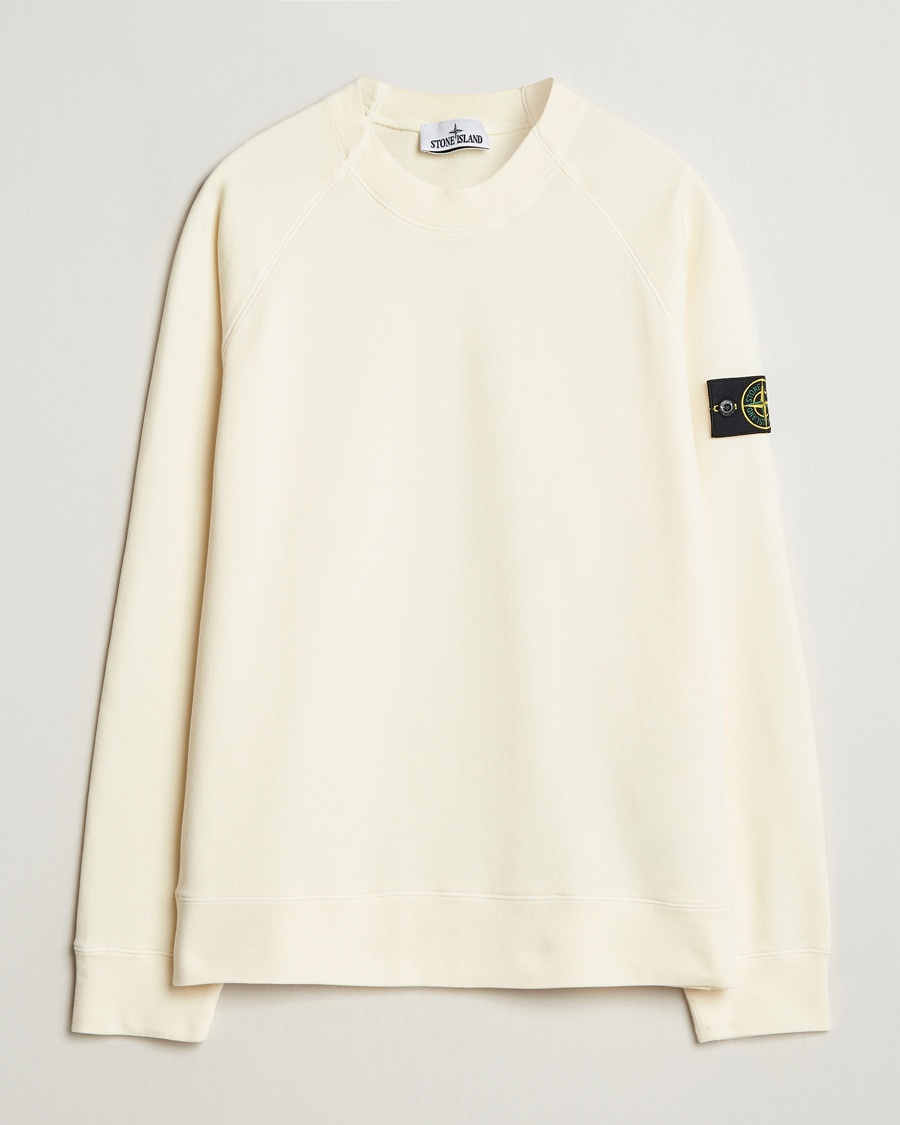 Herr | Stone Island | Stone Island | Light Organic Cotton Fleece Sweatshirt Ivory